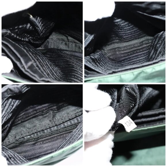 PRADA Shoulder Bag Nylon Plastic Green Silver - Picture 15 of 16